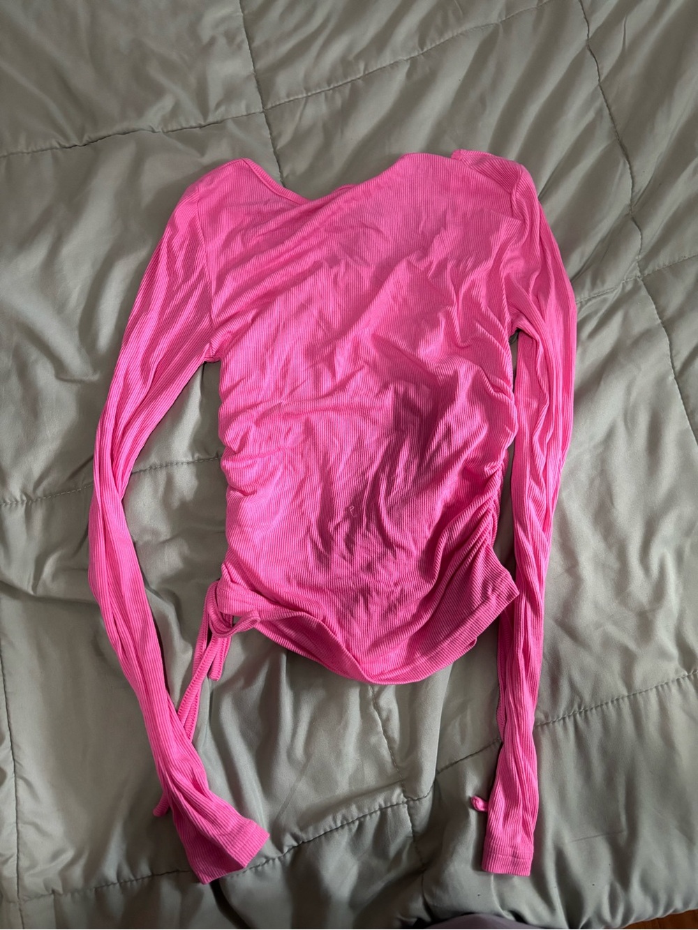 Women's Long Sleeve Crewneck Tee - Pink